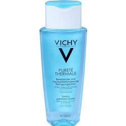 Blaue Flasche mit einer Reinigungs-Lotion von Vichy.